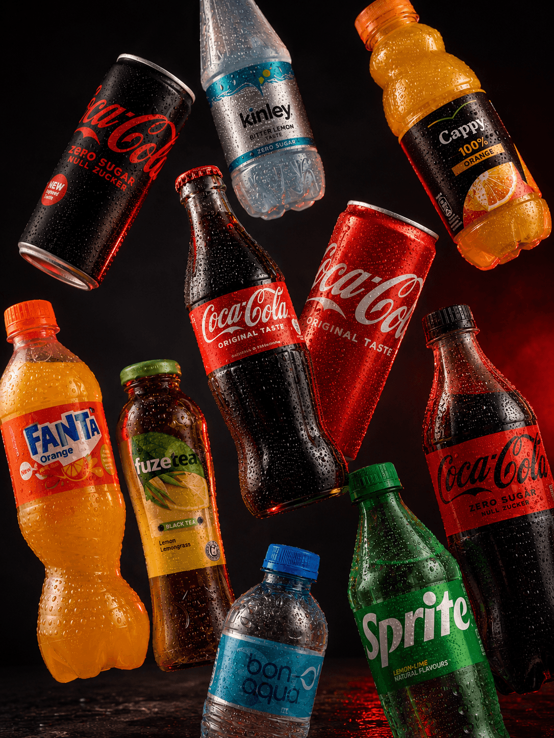 Softdrinks und Getränke